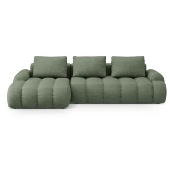 Coltar verde extensibil/cu spatiu de depozitare (cu colt pe partea dreapta/cu sezlong) Linz - Cosmopolitan Design imagine