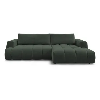 Coltar verde extensibil/cu spatiu de depozitare (cu colt pe partea stanga/cu sezlong) Fuji - Bobochic Paris imagine