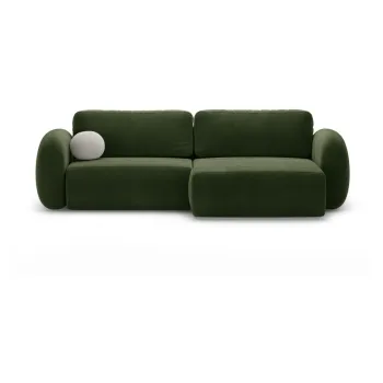 Coltar verde extensibil/cu spatiu de depozitare cu tapiterie din catifea Tonale - Cosmopolitan Design imagine