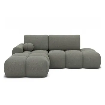 Coltar verde extensibil/cu spatiu de depozitare cu tapiterie din tesatura boucle (cu colt pe partea dreapta/cu sezlong) Vittario - ELTAP imagine