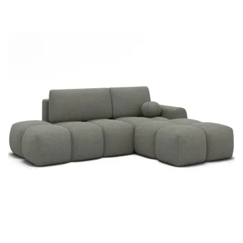 Coltar verde extensibil/cu spatiu de depozitare cu tapiterie din tesatura boucle (cu colt pe partea stanga/cu sezlong) Vittario - ELTAP imagine