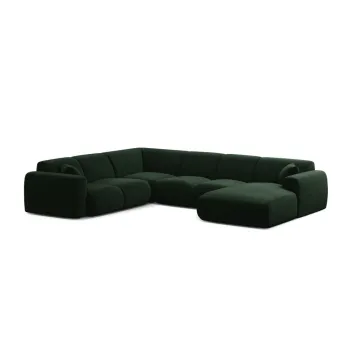 Coltar verde inchis cu tapiterie din catifea (in forma de 
