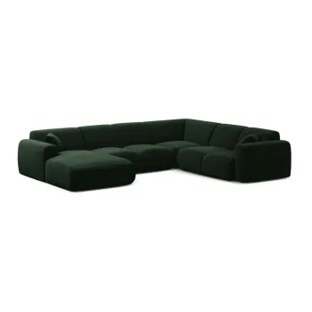 Coltar verde inchis cu tapiterie din catifea (in forma de 