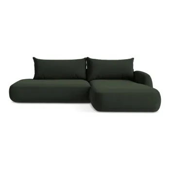 Coltar verde inchis extensibil (cu colt pe partea stanga/cu sezlong) Hale - Makamii imagine