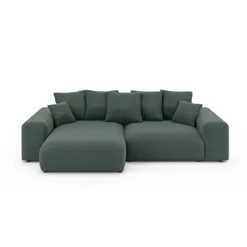 Coltar verde inchis extensibil/cu spatiu de depozitare (cu colt variabil) Luma - Ropez imagine