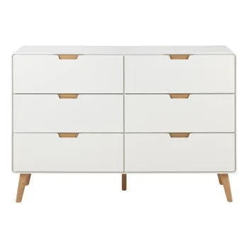 Comoda alba 135x90x40 cm Lowell - Actona imagine