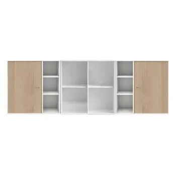 Comoda alba de perete cu aspect de lemn de stejar Hammel Mistral Kubus, 206 x 69 cm imagine