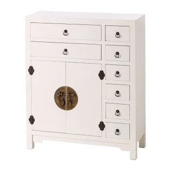 Comoda alba inalta 73x90 cm Oriente - Ixia imagine