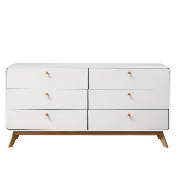 Comoda alba joasa 150x74 cm Caitlin - Storaa imagine