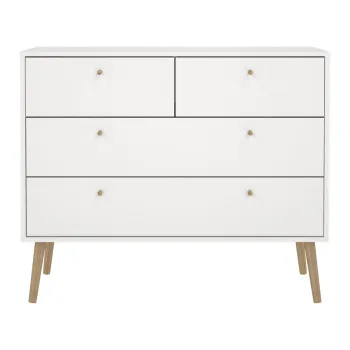 Comoda alba joasa 99x82 cm Bodo - Tvilum imagine