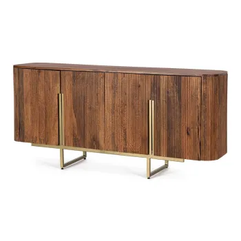 Comoda aurie/in culoare naturala din lemn de mango 160x75x40 cm Vilas - Bizzotto imagine