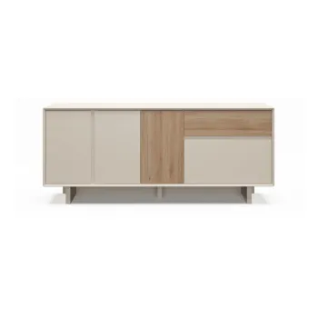 Comoda bej/in culoare naturala cu aspect de lemn de stejar 180x76x45 cm Carpi - Marckeric imagine