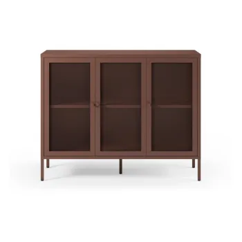 Comoda burgundy din metal 121x90x40 cm Fayna - Marckeric imagine