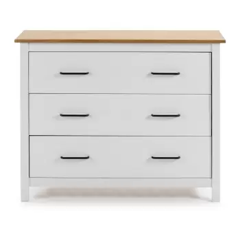 Comoda cu 3 sertare Marckeric Miranda, alb imagine