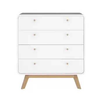 Comoda cu 4 sertare Storaa Caitlin, alb imagine