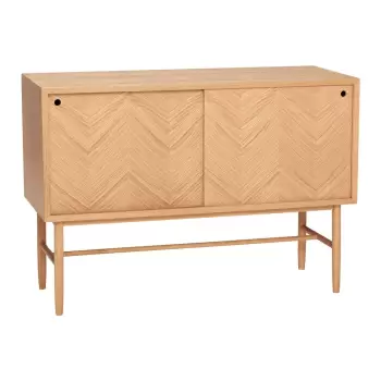 Comoda cu usi glisante din lemn de stejar H?bsch Herringbone, inaltime 70 cm, natural imagine