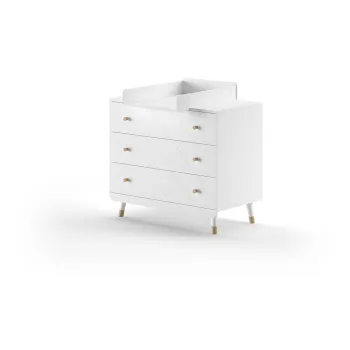 Comoda de copii alba cu masa de schimbat 100x100x74 cm Billy - Vipack imagine