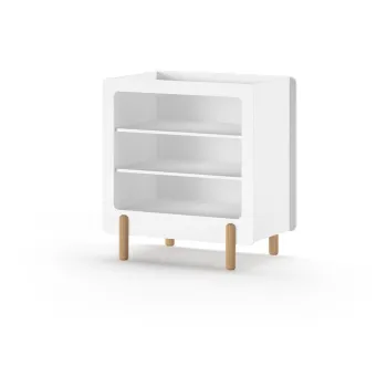 Comoda de copii alba cu masa de schimbat 88x95x57 cm Smile - Vipack imagine