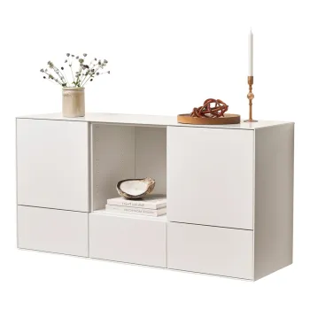 Comoda de perete alba joasa 135x68 cm Edge by Hammel - Hammel Furniture imagine