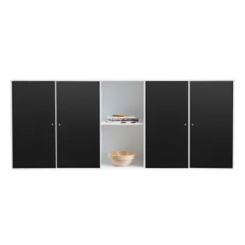 Comoda de perete alba-neagra Hammel Mistral Kubus, 169 x 69 cm imagine