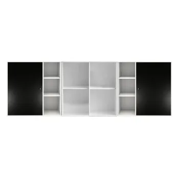 Comoda de perete alba-neagra Hammel Mistral Kubus, 206 x 69 cm imagine