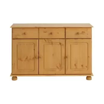 Comoda din lemn de pin cu 3 usi Storaa Ella, maro deschis imagine