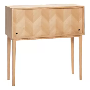 Comoda din lemn de stejar H?bsch Herringbone, inaltime 90 cm imagine