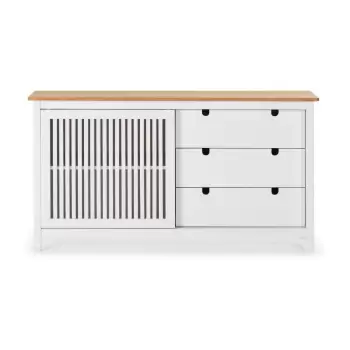 Comoda din lemn Marckeric Bruna, alb imagine