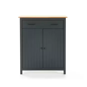 Comoda din lemn Marckeric Miranda, gri antracit imagine