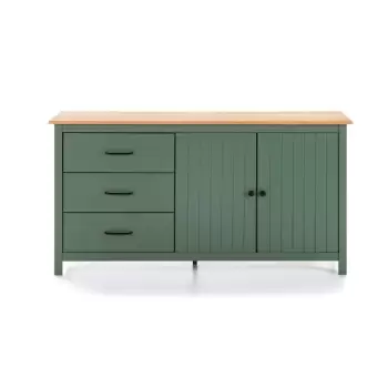 Comoda din lemn Marckeric Miranda, inaltime 150 cm, verde imagine
