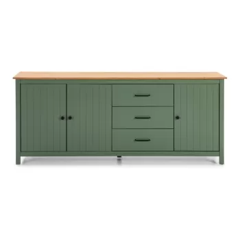 Comoda din lemn Marckeric Miranda, inaltime 190 cm, verde imagine