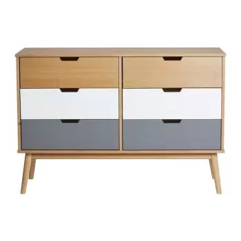 Comoda din lemn masiv de pin Marckeric Cusco, latime 120 cm imagine