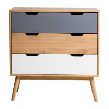 Comoda din lemn masiv de pin Marckeric Cusco, latime 80 cm imagine