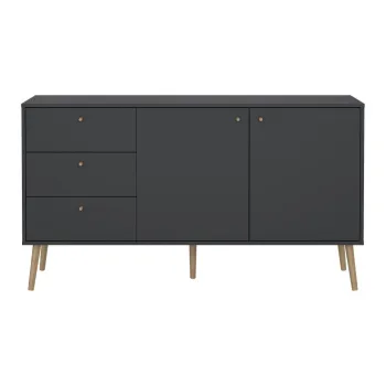 Comoda gri antracit joasa 149x82 cm Bodo - Tvilum imagine