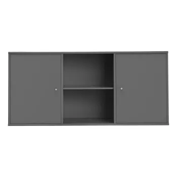Comoda gri antracit joasa suspendata 133x61 cm Mistral - Hammel Furniture imagine