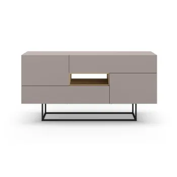 Comoda gri/bej joasa 145x82 cm Titan - Marckeric imagine