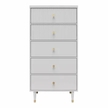 Comoda gri deschis inalta 70x141 cm Elizabeth - CosmoLiving by Cosmopolitan imagine