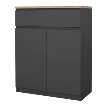 Comoda gri inchis 80x100x40 cm Naia - Tvilum imagine