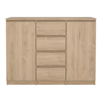 Comoda in culoare naturala cu aspect de lemn de stejar 121x91x50 cm Naia - Tvilum imagine