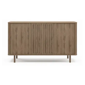 Comoda in culoare naturala cu aspect de lemn de stejar 138x80x40 cm Salma - Marckeric imagine