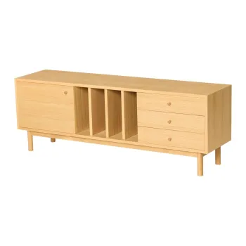 Comoda in culoare naturala cu aspect de lemn de stejar 140x50x37 cm Nobby - Hubsch imagine