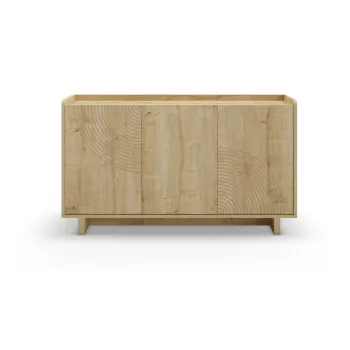 Comoda in culoare naturala cu aspect de lemn de stejar 140x80x40 cm Daira - Marckeric imagine