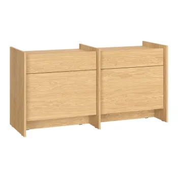 Comoda in culoare naturala cu aspect de lemn de stejar 146x76x51 cm Hido - noo.ma imagine