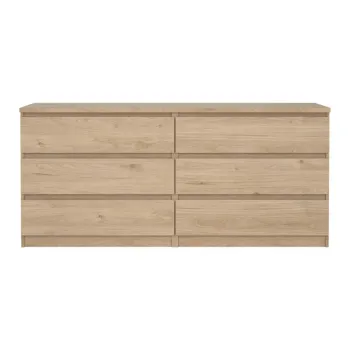 Comoda in culoare naturala cu aspect de lemn de stejar 154x70x50 cm Naia - Tvilum imagine