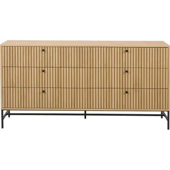 Comoda in culoare naturala cu aspect de lemn de stejar 158x80x40 cm Albany - Actona imagine