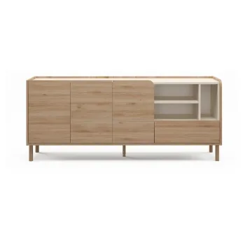 Comoda in culoare naturala cu aspect de lemn de stejar 180x75,5x44 cm Monza - Marckeric imagine