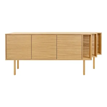 Comoda in culoare naturala cu aspect de lemn de stejar 189x65x44 cm Shift - Woodman imagine