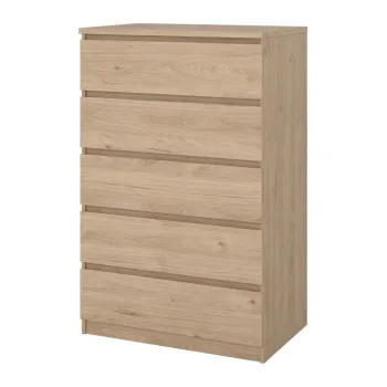 Comoda in culoare naturala cu aspect de lemn de stejar 77x121x50 cm Naia - Tvilum imagine