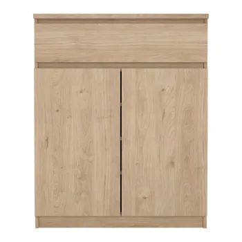 Comoda in culoare naturala cu aspect de lemn de stejar 80x100x40 cm Naia - Tvilum imagine