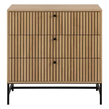 Comoda in culoare naturala cu aspect de lemn de stejar 81x80x40 cm Albany - Actona imagine